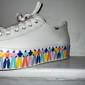 Women’s Keds Platform White & Rainbow Sneakers
